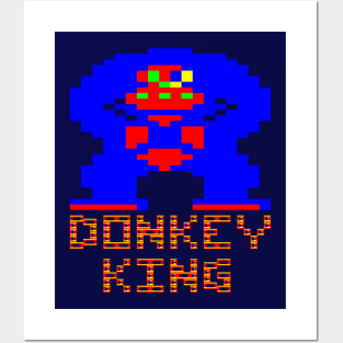 Donkey King Pixel Art - Retro Villains Posters and Art